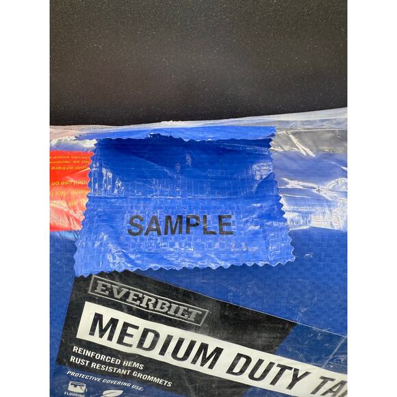 Everbilt 10 ft. x 12 ft. Blue Medium Duty Tarp – Brand New, Never Used - Picture 7 of 8